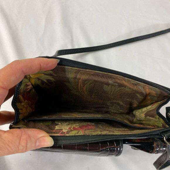 Brighton Black and Brown Crossbody Bag Hudson Organizer - Picture 4 of 12